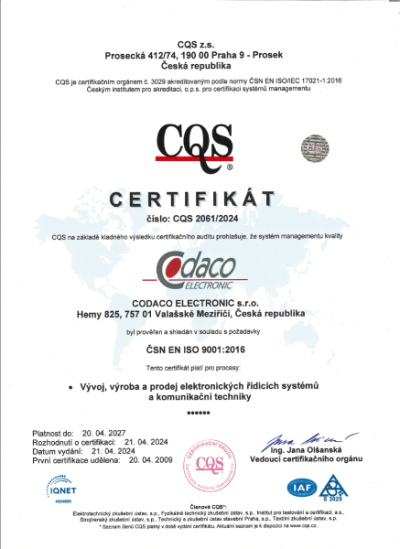 Certifikat CQS